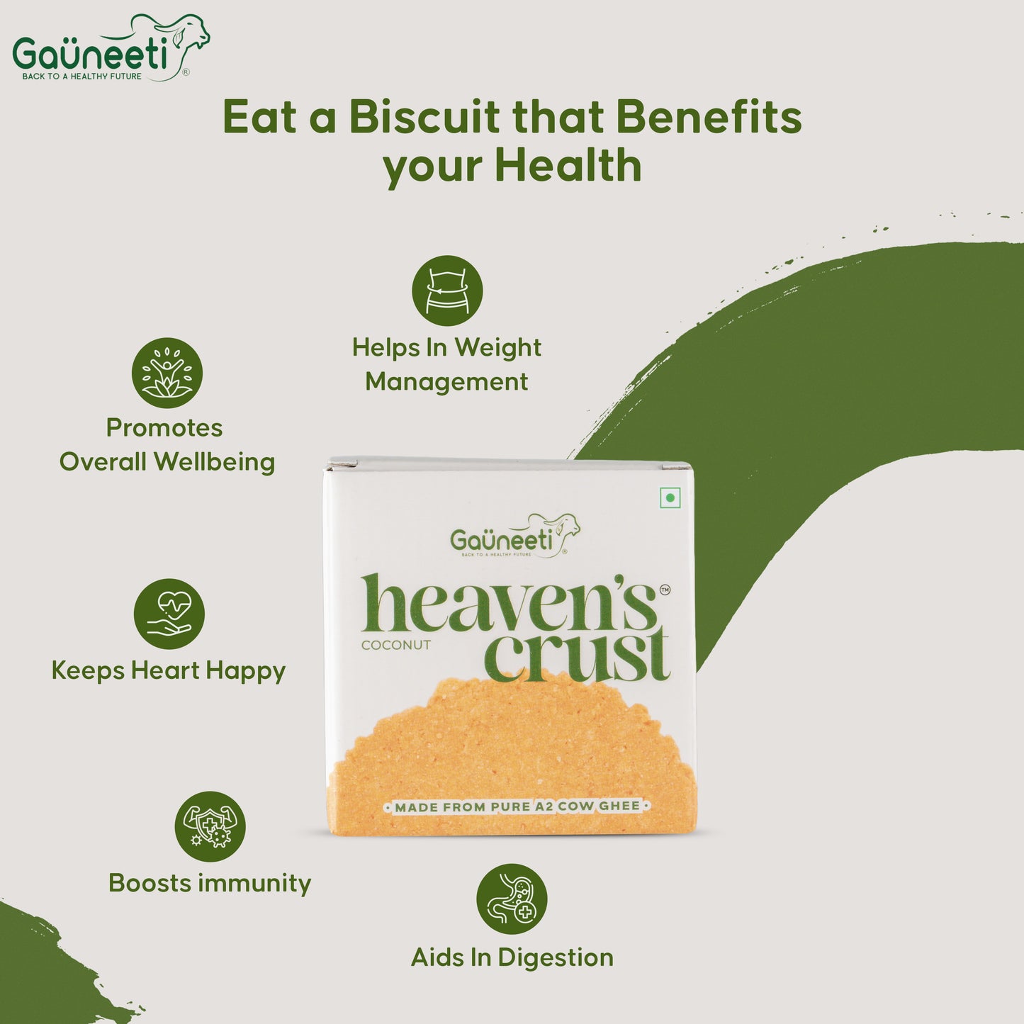 Heaven's Crust A2 Ghee Biscuits
