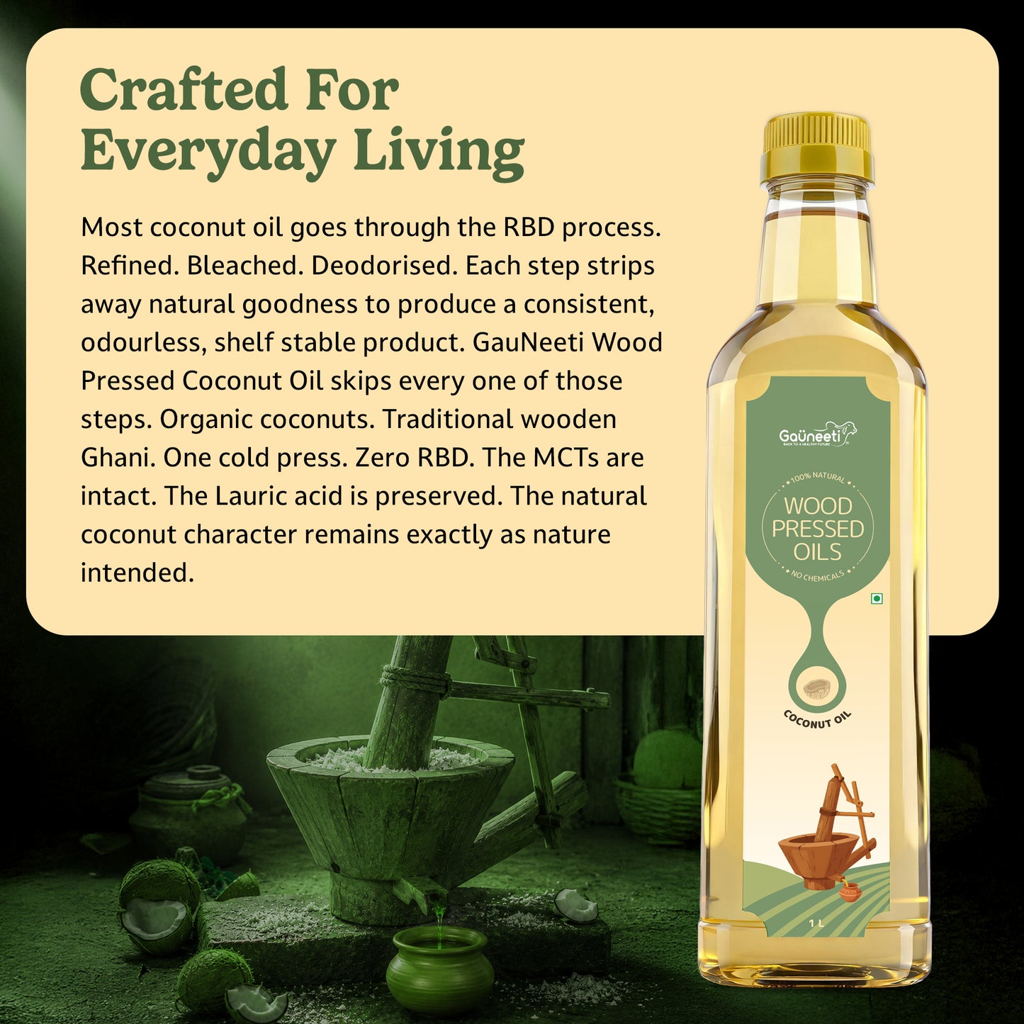 Wood-Pressed Coconut Oil
