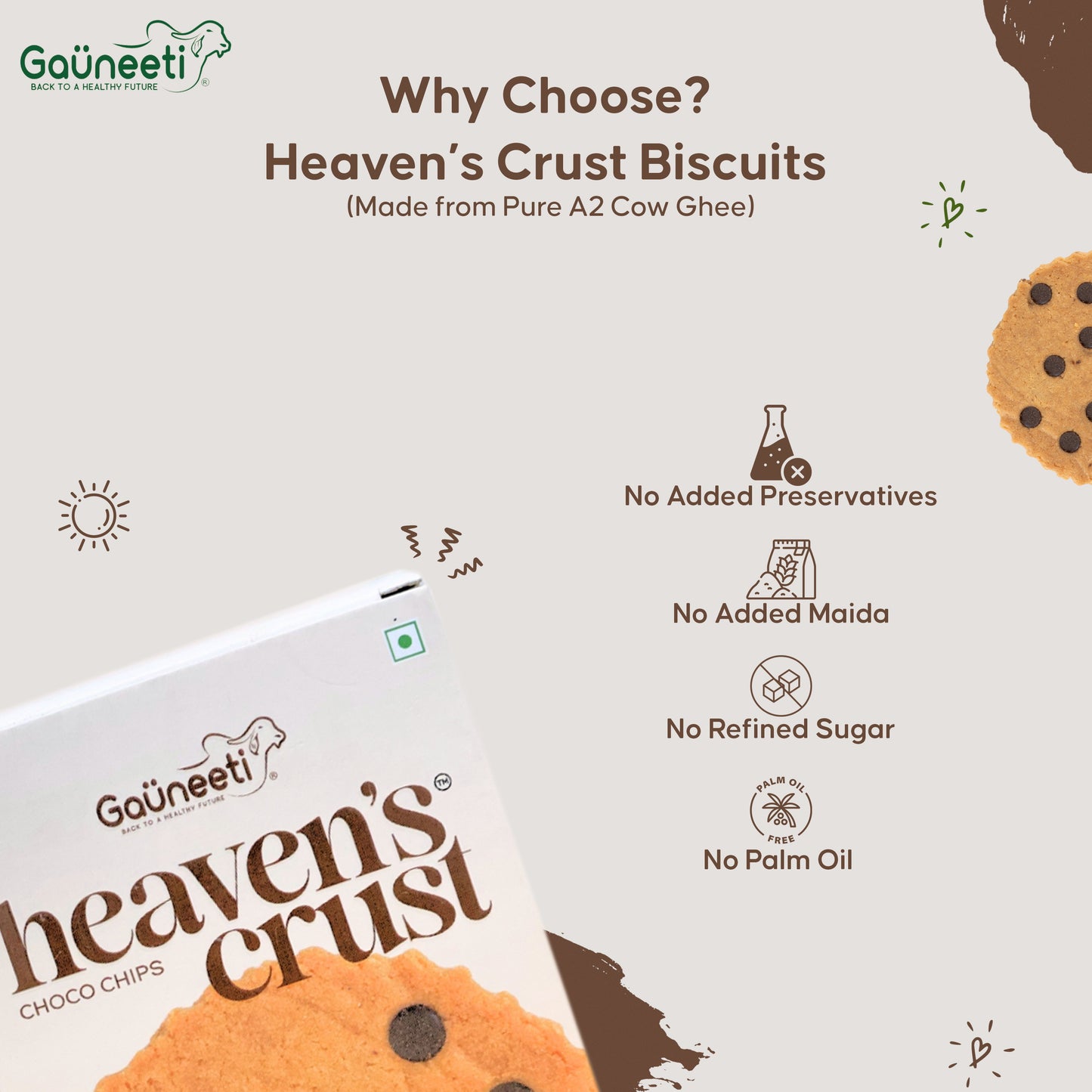 Heaven's Crust A2 Ghee Biscuits