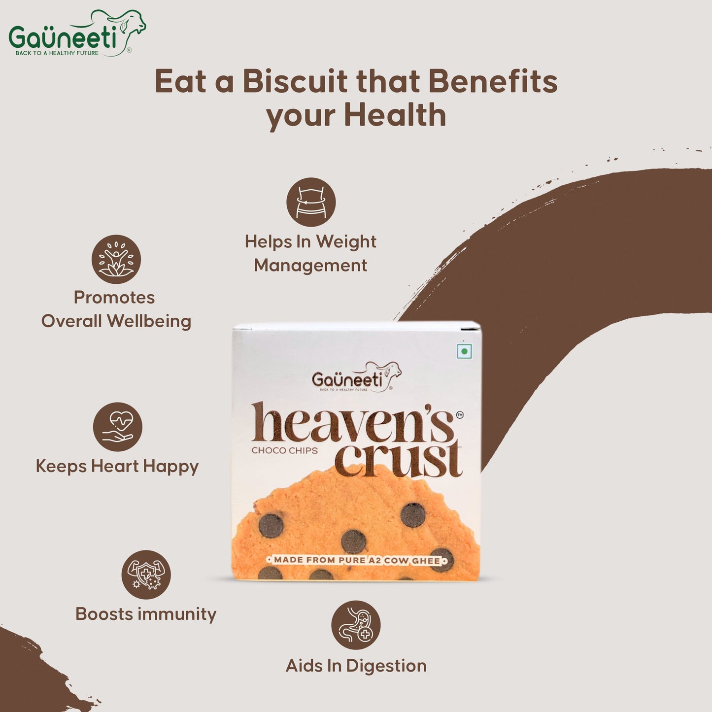 Heaven's Crust A2 Ghee Biscuits