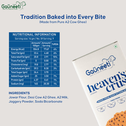 Heaven's Crust A2 Ghee Biscuits