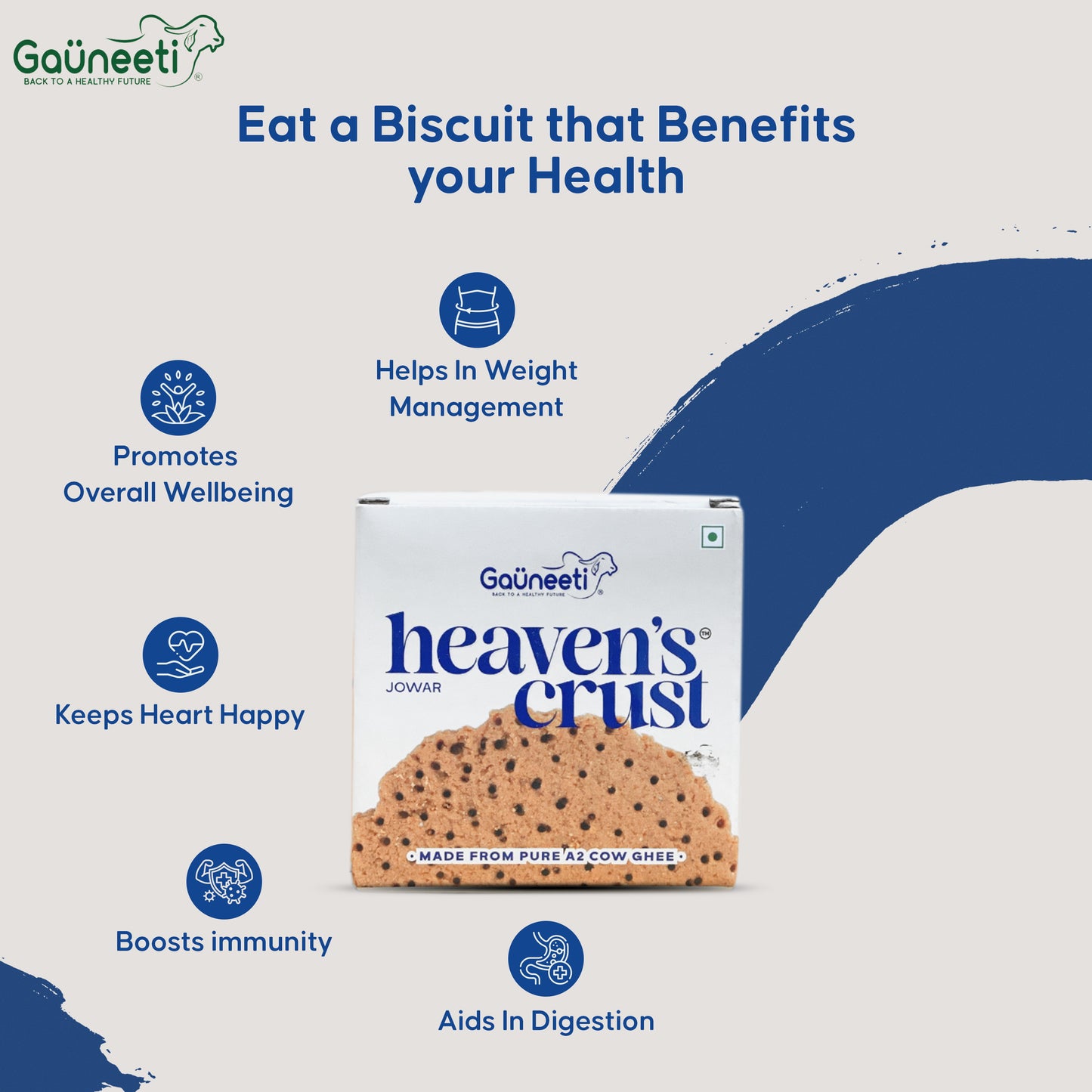Heaven's Crust A2 Ghee Biscuits