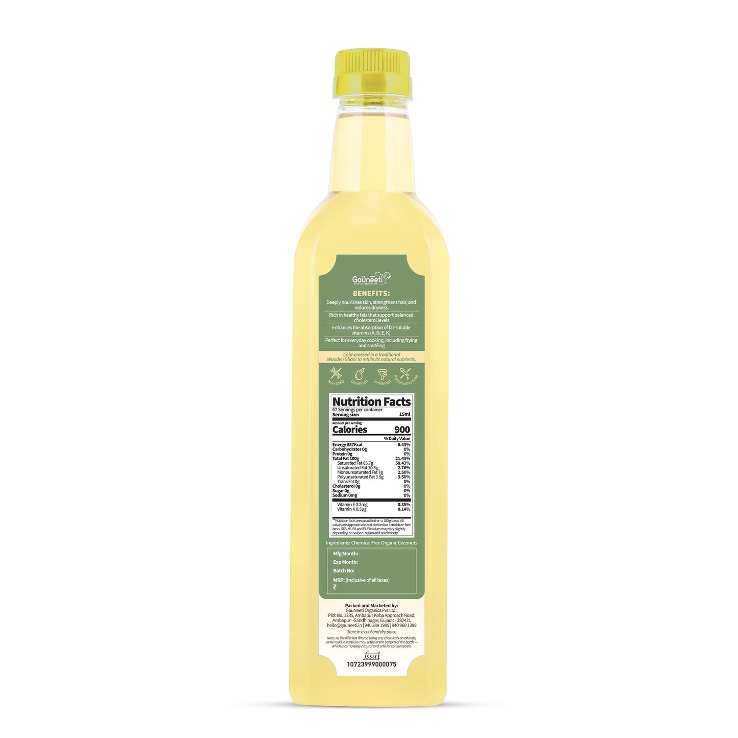 Wood-Pressed Coconut Oil