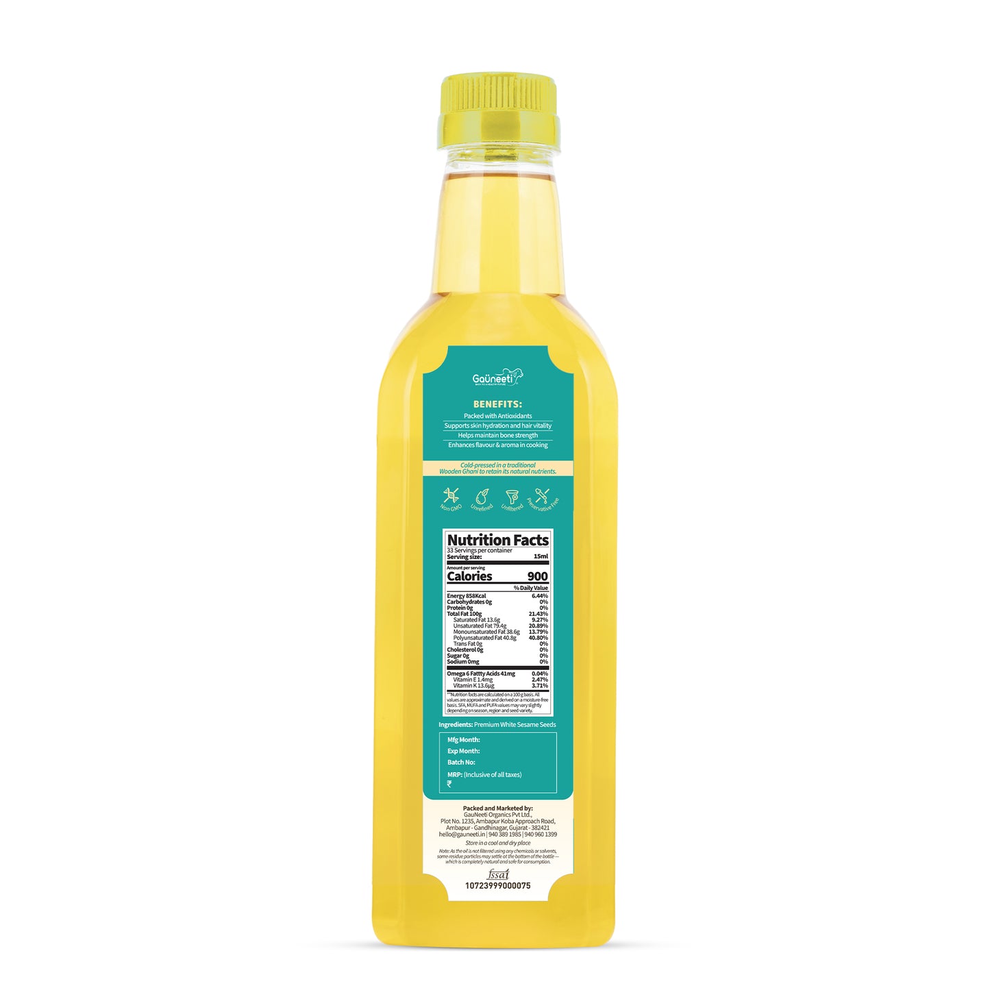 Wood-Pressed Sesame Oil
