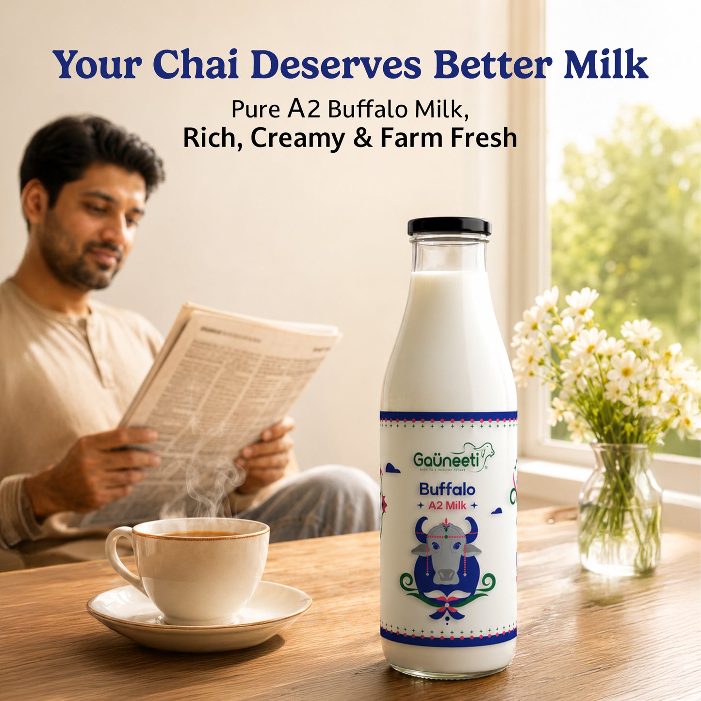 Pure A2 Buffalo Milk (Ahmedabad - GNR Only)