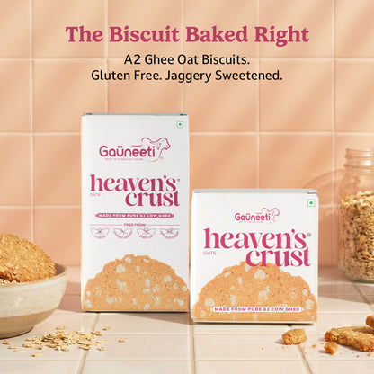 HEAVENS CRUST A2 GHEE OAT BISCUITS