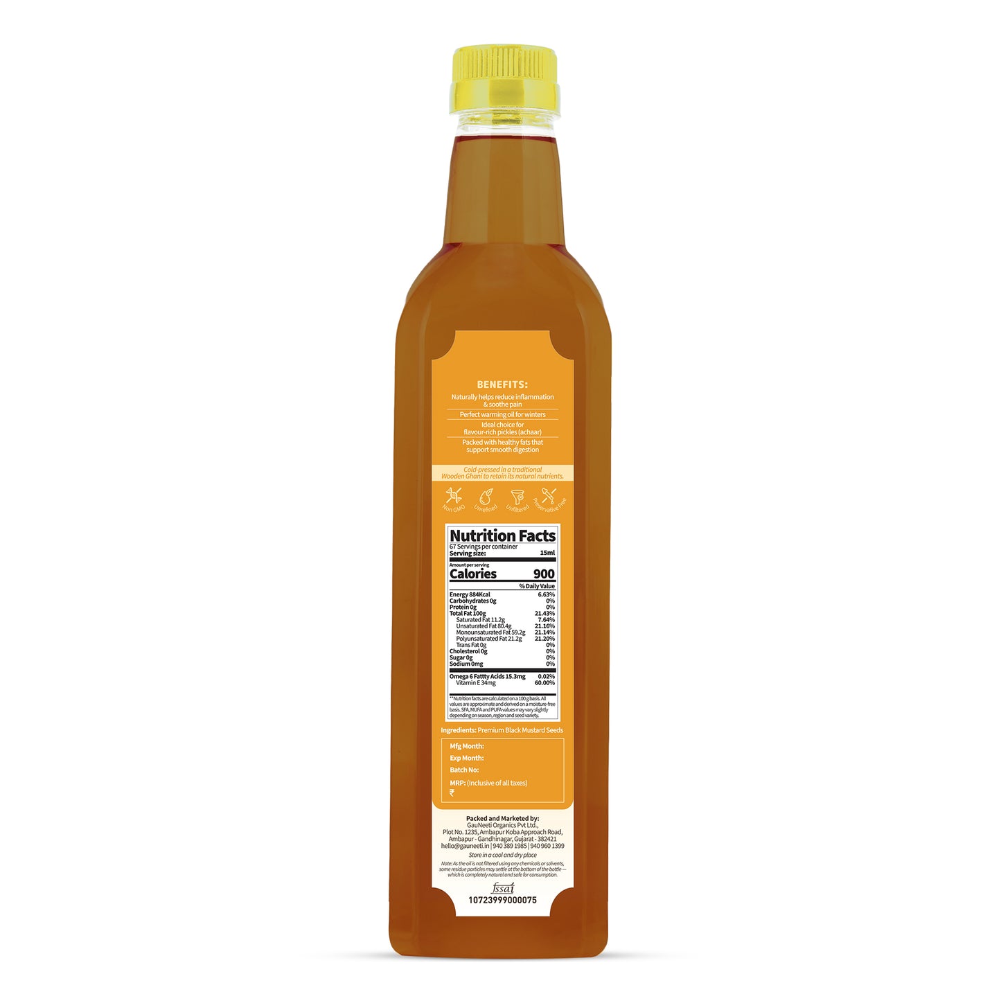 Wood-Pressed Mustard Oil