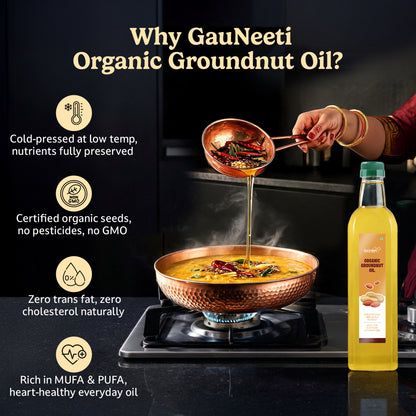 Organic Cold-Pressed Groundnut Oil