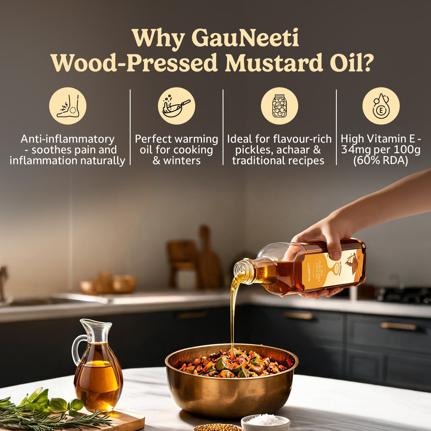 Wood-Pressed Mustard Oil