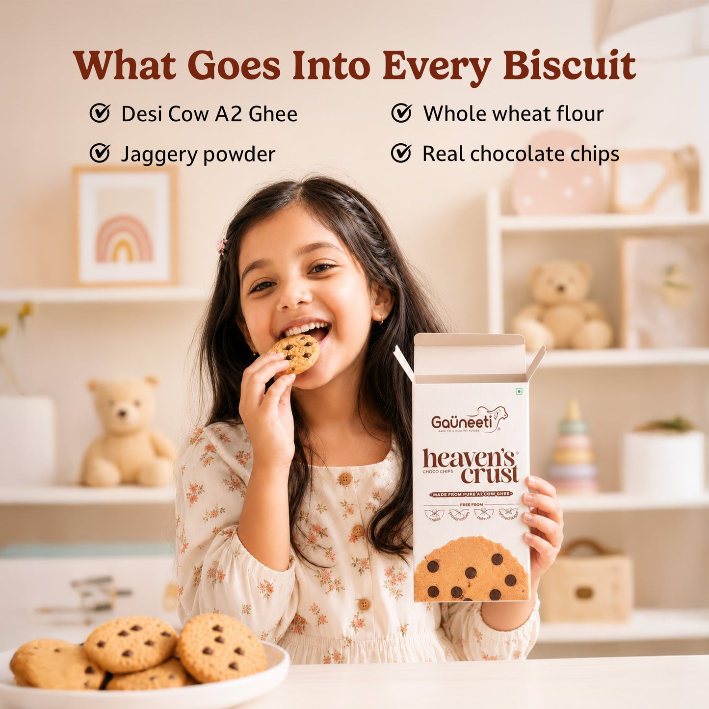 HEAVENS CRUST A2 GHEE CHOCO CHIPS BISCUITS