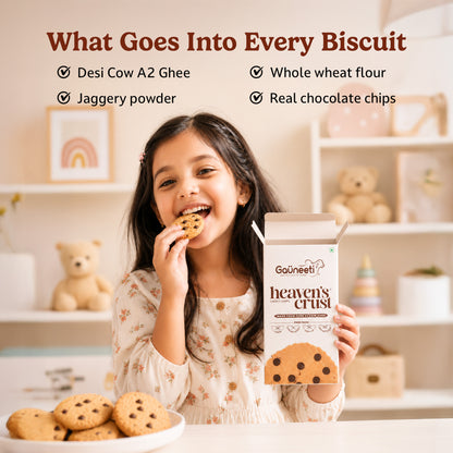 HEAVENS CRUST A2 GHEE CHOCO CHIPS BISCUITS