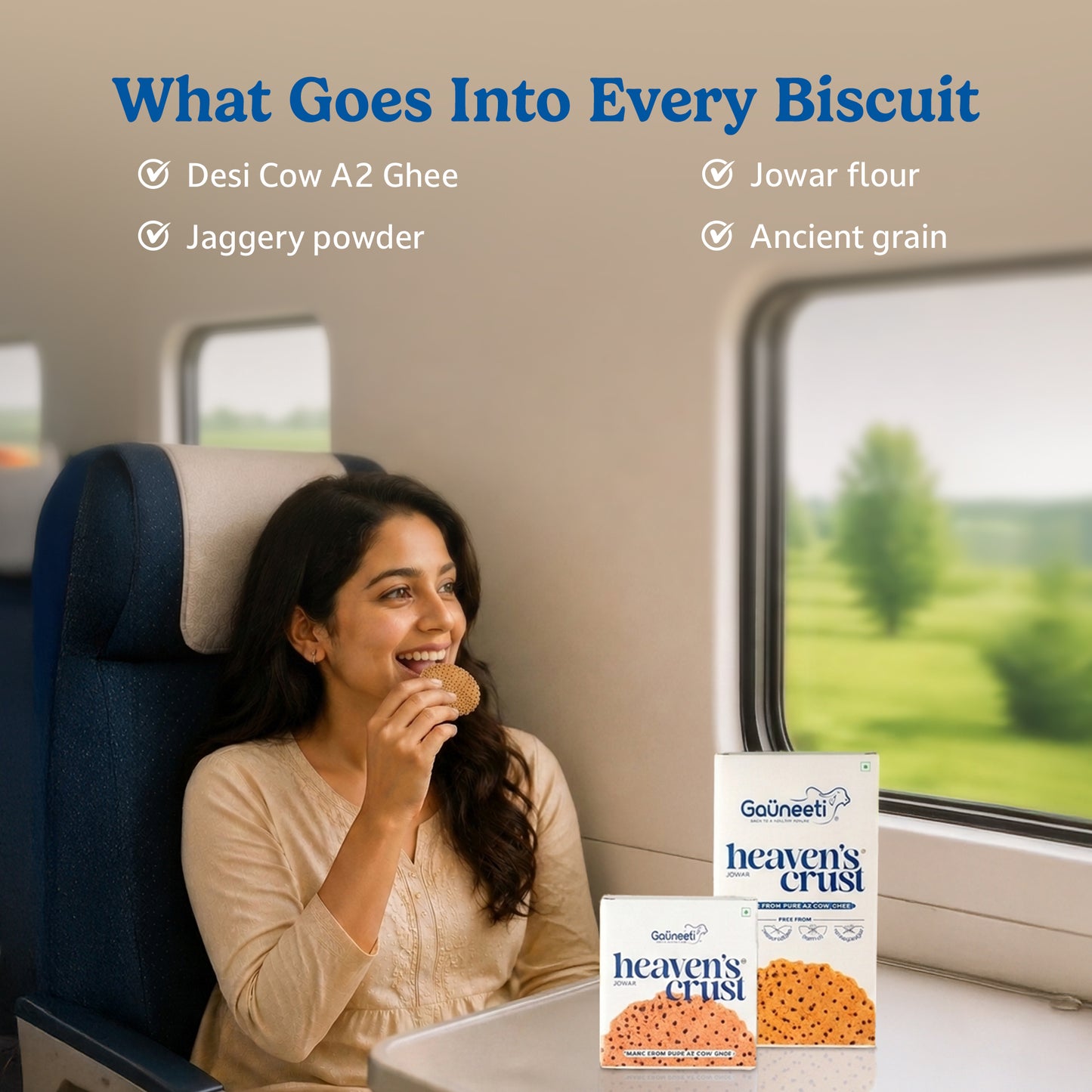 HEAVENS CRUST A2 GHEE JOWAR BISCUITS