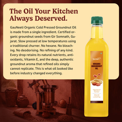 Organic Cold-Pressed Groundnut Oil