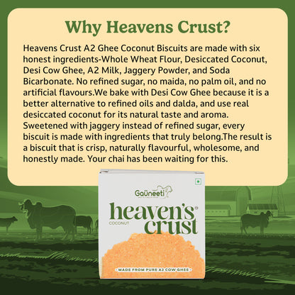 HEAVENS CRUST A2 GHEE COCONUT BISCUITS