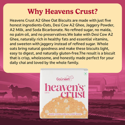 HEAVENS CRUST A2 GHEE OAT BISCUITS