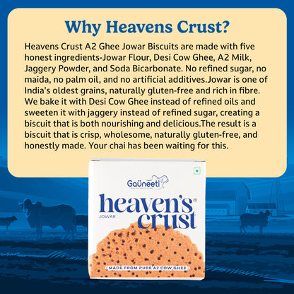 HEAVENS CRUST A2 GHEE JOWAR BISCUITS